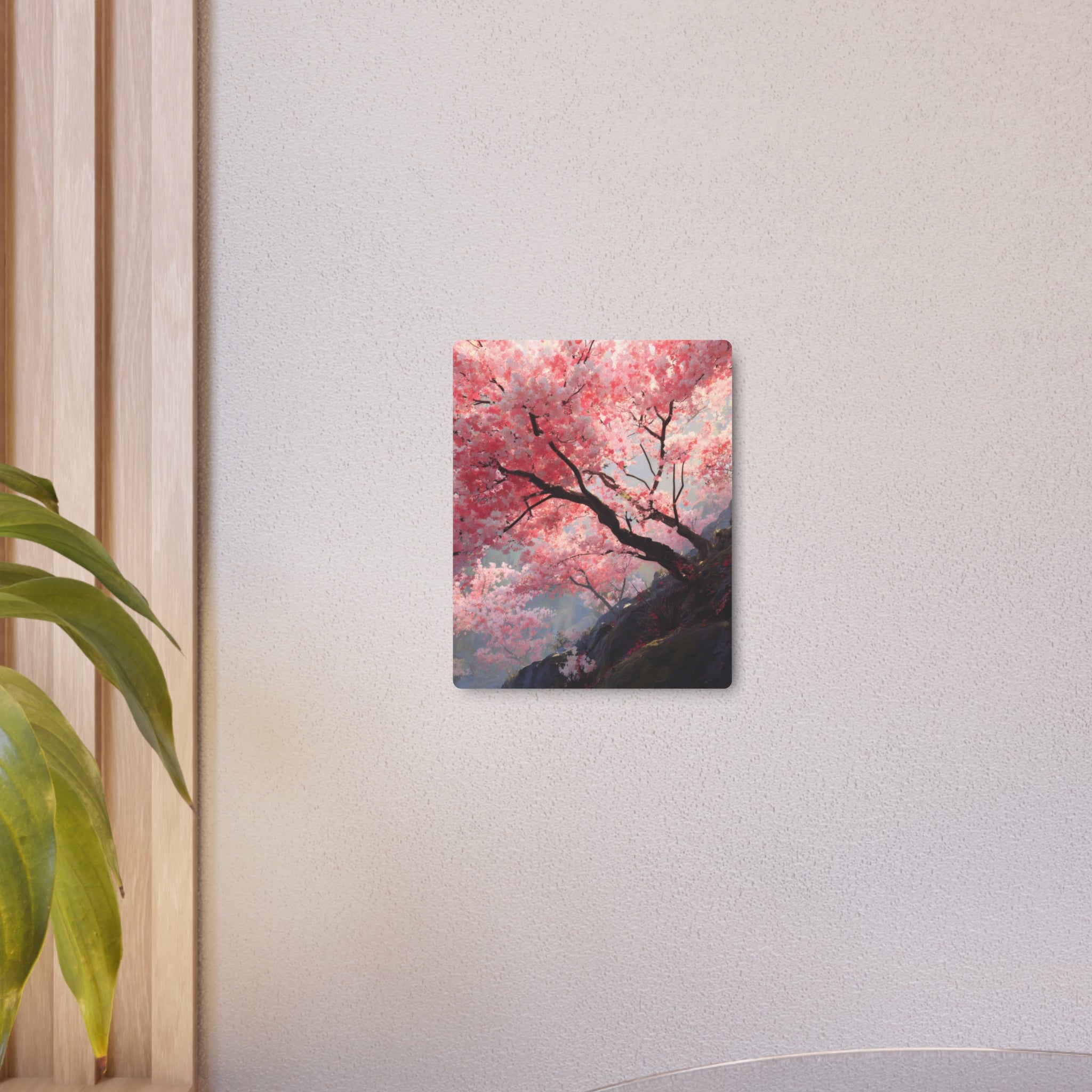 Cherry Blossom Metal Art Sign — Japanese Sakura Wall Décor