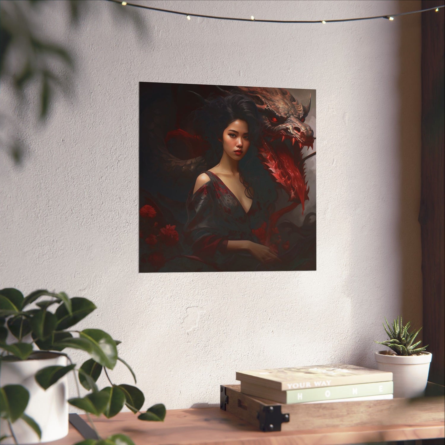 Dragon Empress Matte Poster — Dark Fantasy Portrait Wall Art - The Art Hub