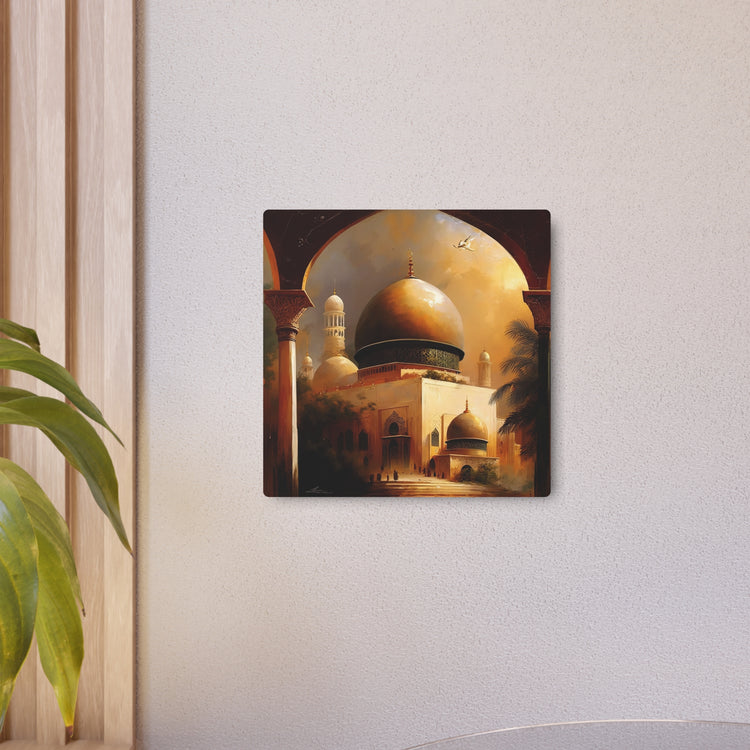 Metal Art Golden Mosque Dome Wall Art (Islamic Architecture Decor) - The Art Hub