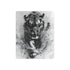 Tiger Metal Art — Dramatic Black & White Running Tiger Wall Decor - The Art Hub