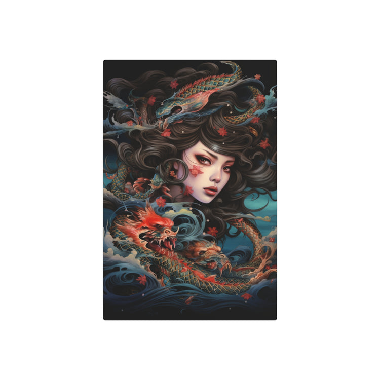 Dragon Maiden Metal Art — Asian Fantasy Portrait Wall Decor - The Art Hub