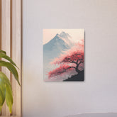 Metal Art Sign - Cherry Blossom Mountain Landscape Wall Decor - The Art Hub