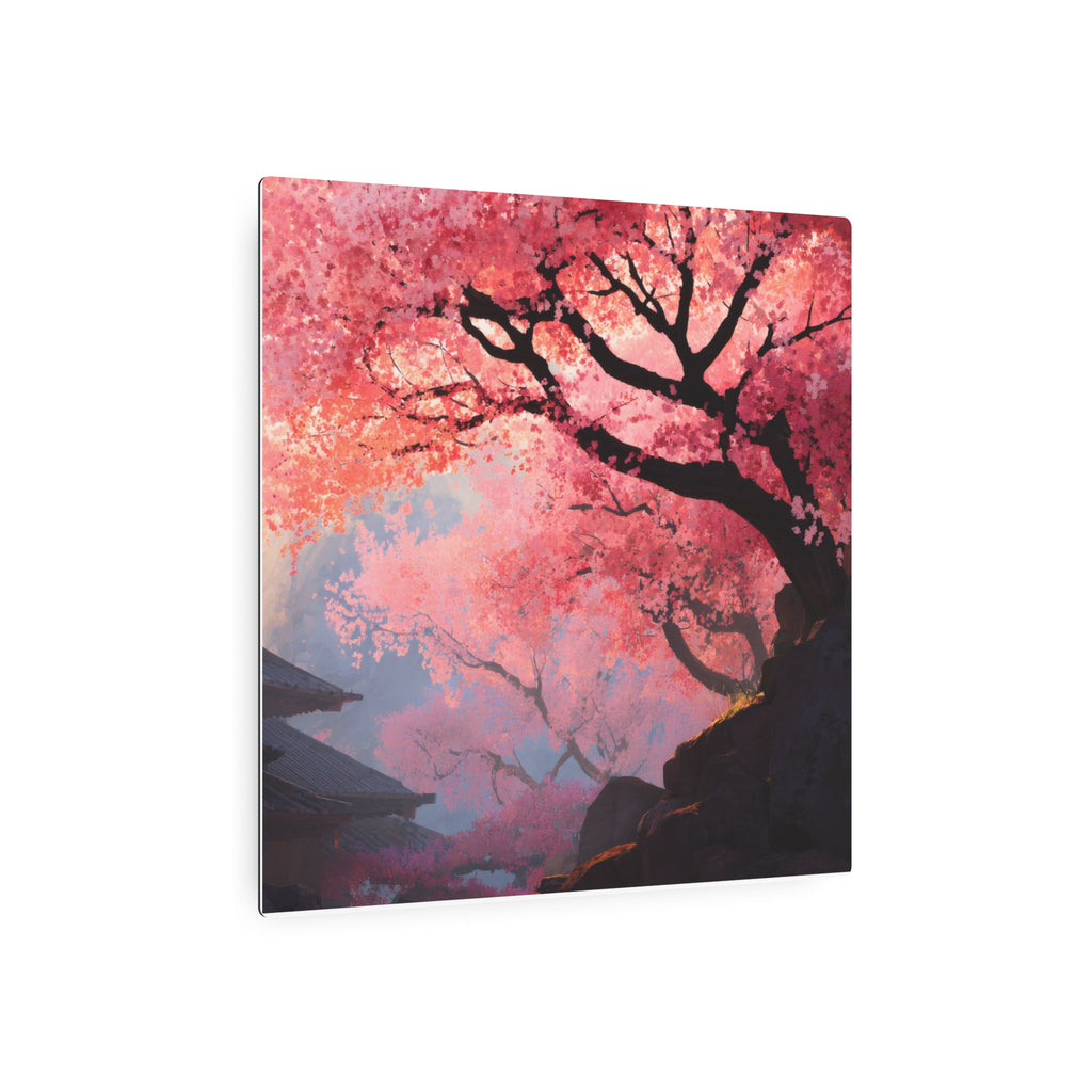 Cherry Blossom Metal Art Sign – Japanese Sakura Wall Decor