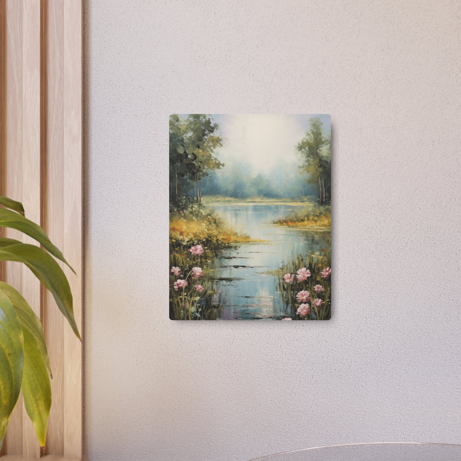 Metal Art - Tranquil Lakeside Meadow Landscape Wall Decor - The Art Hub