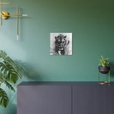Tiger Metal Art — Dramatic Black & White Running Tiger Wall Decor - The Art Hub