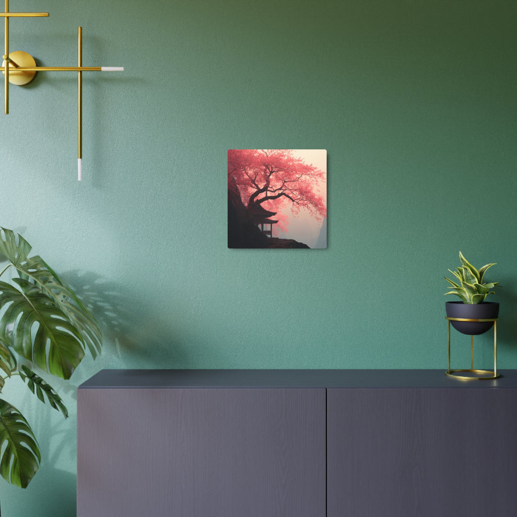 Metal Art Sign – Tranquil Cherry Blossom Zen Wall Decor