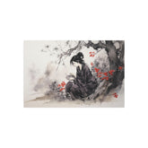 Metal Art Ink Wash Geisha Scene Wall Decor - The Art Hub