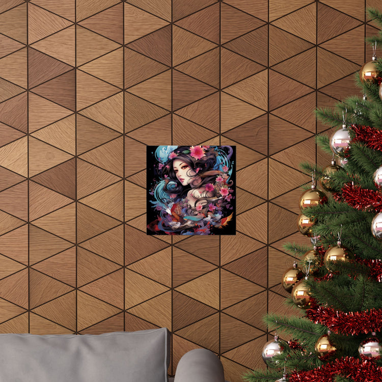 Matte Vertical Poster — Ethereal Floral Woman Art Print - The Art Hub