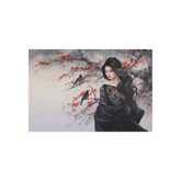 Metal Art Geisha with Sakura & Crows Wall Decor - The Art Hub