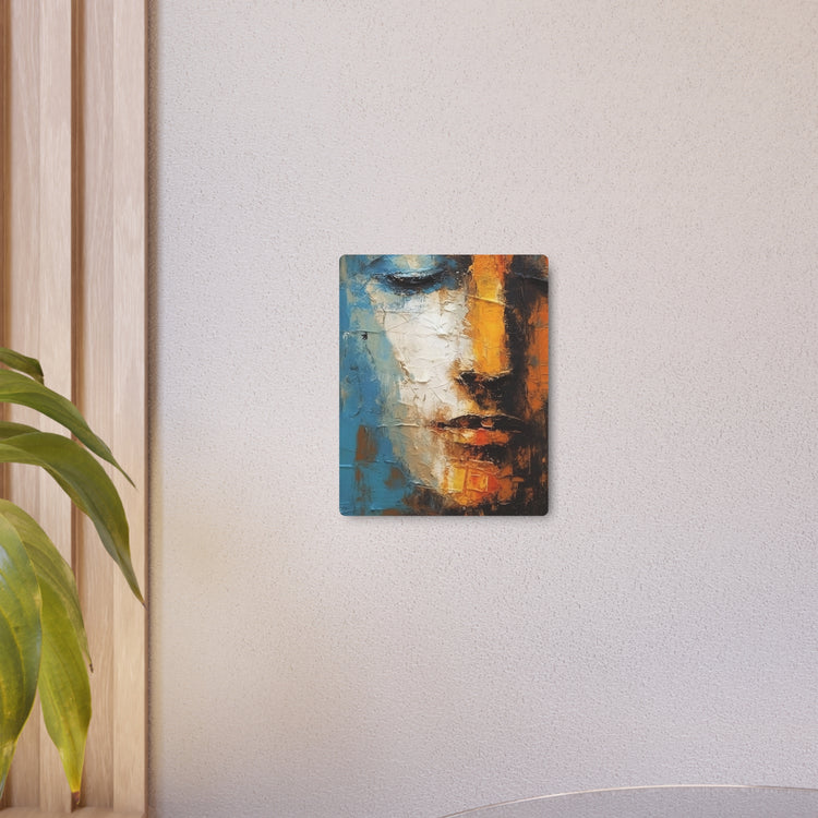 Abstract Face Metal Art Modern Textured Wall Decor - The Art Hub