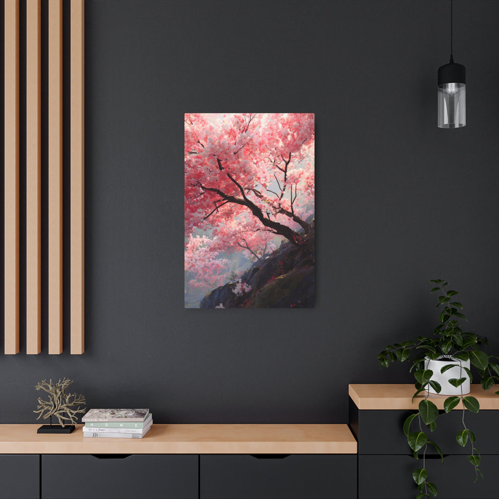 Cherry Blossom Metal Art Sign — Japanese Sakura Wall Décor