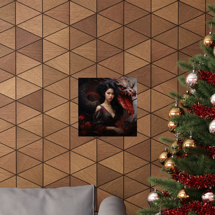 Dragon Empress Matte Poster — Dark Fantasy Portrait Wall Art - The Art Hub