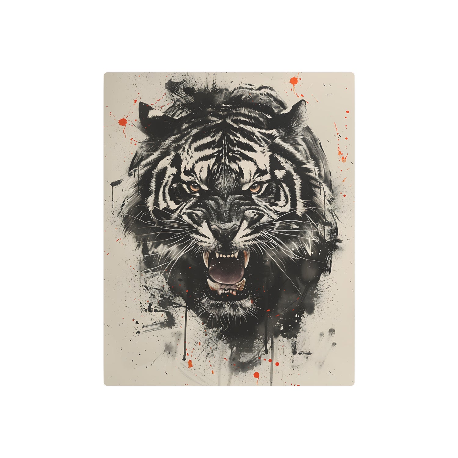 Roaring Tiger Metal Art Sign Fierce Wall Decor for Home, Office & Garage - The Art Hub