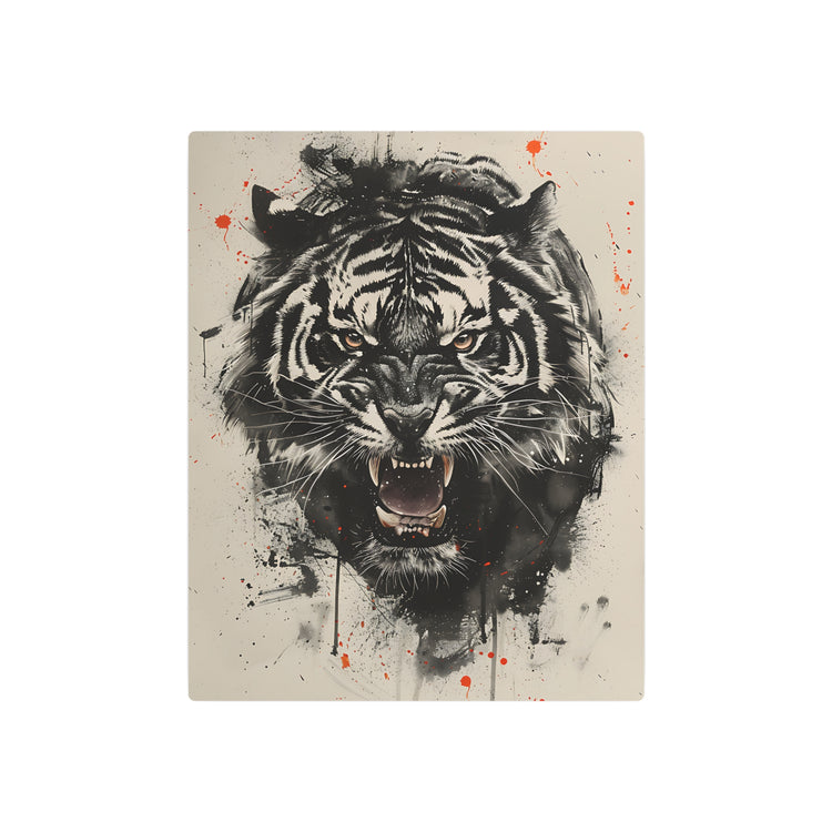 Roaring Tiger Metal Art Sign Fierce Wall Decor for Home, Office & Garage - The Art Hub