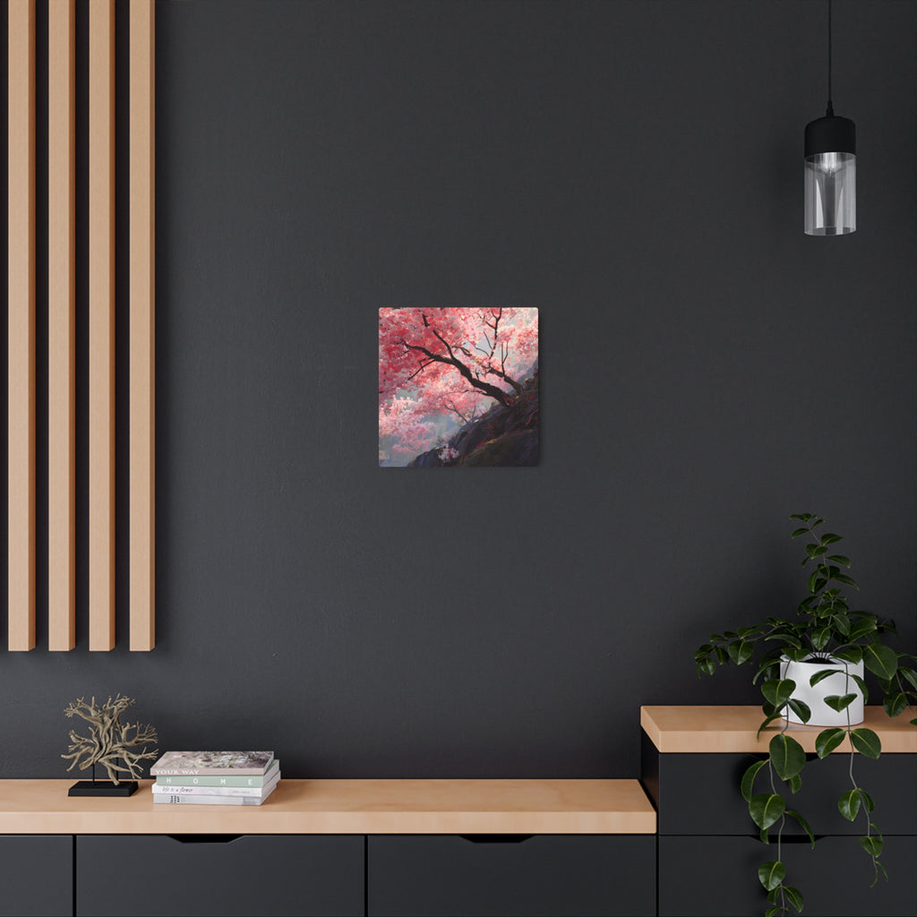 Cherry Blossom Metal Art Sign — Japanese Sakura Wall Décor