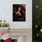 Dragon Empress Matte Poster — Dark Fantasy Portrait Wall Art - The Art Hub