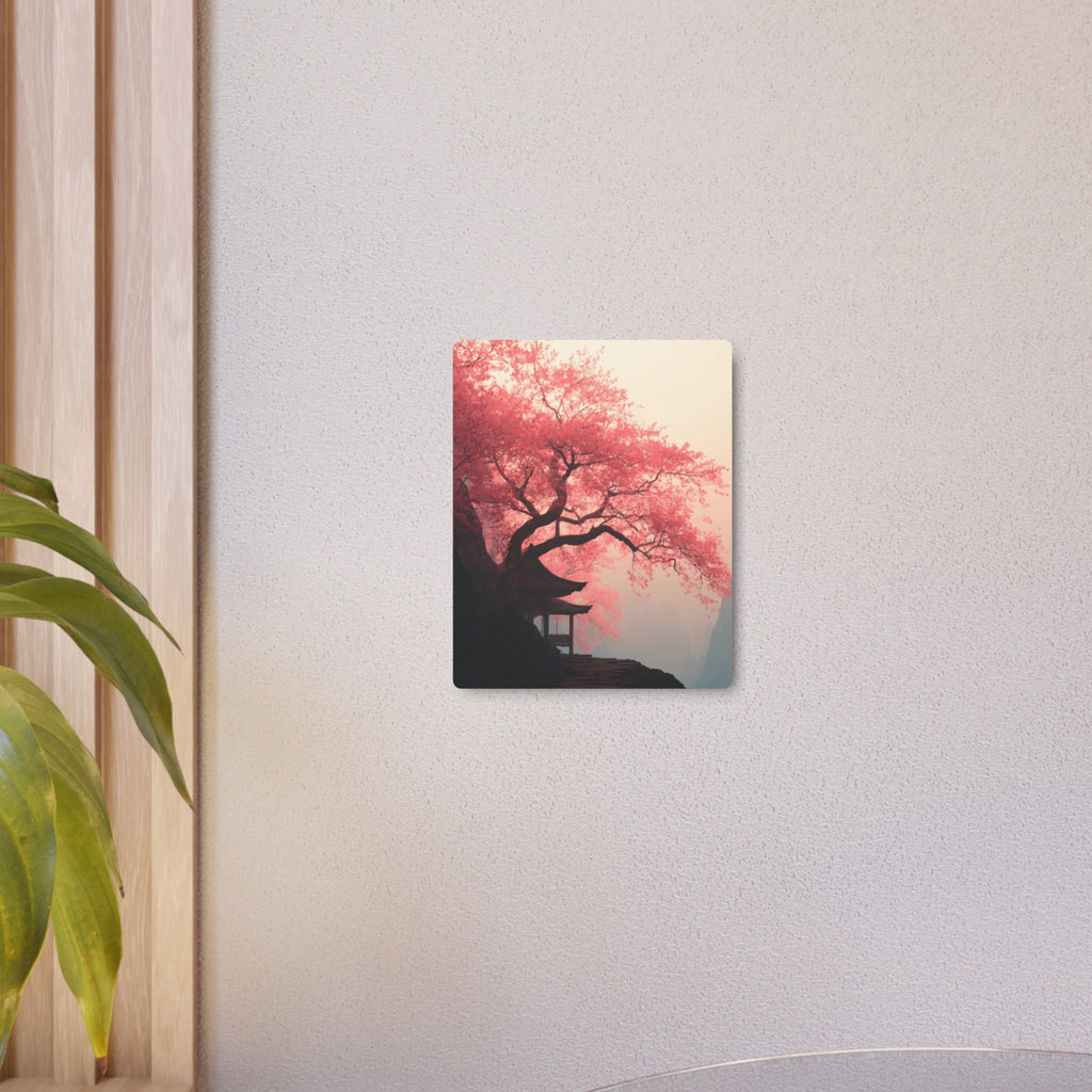 Metal Art Sign – Tranquil Cherry Blossom Zen Wall Decor
