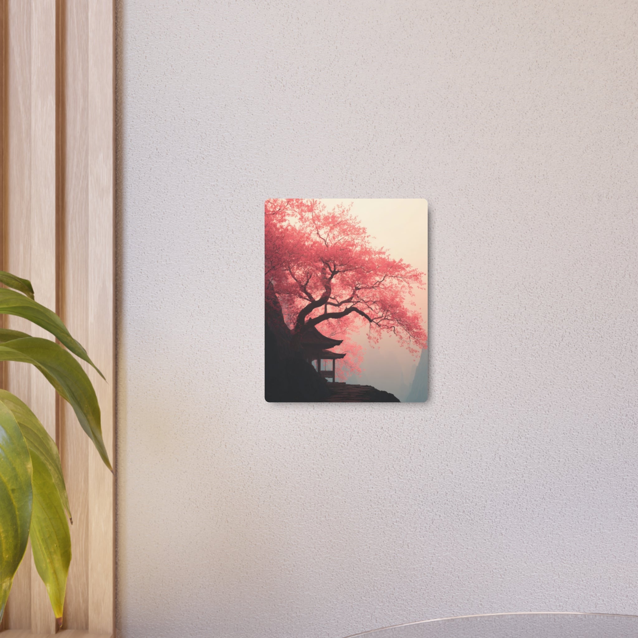 Metal Art Sign – Tranquil Cherry Blossom Zen Wall Decor