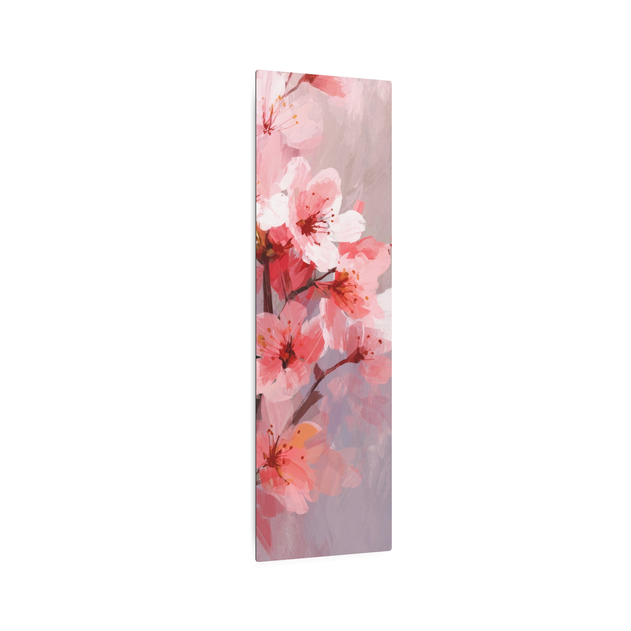 Cherry Blossom Metal Art Sign — Pink Floral Wall Décor