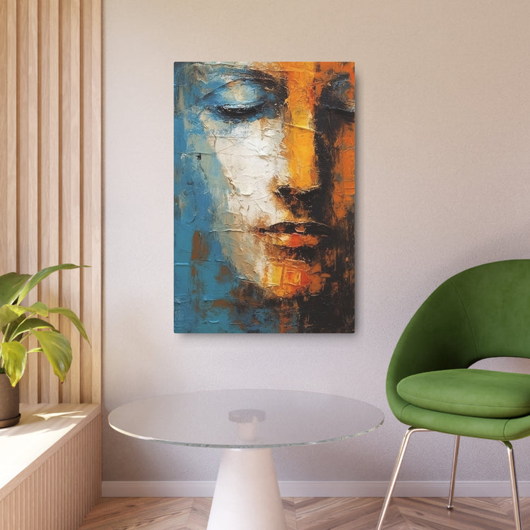 Abstract Face Metal Art Modern Textured Wall Decor - The Art Hub