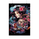Matte Vertical Poster — Ethereal Floral Woman Art Print - The Art Hub