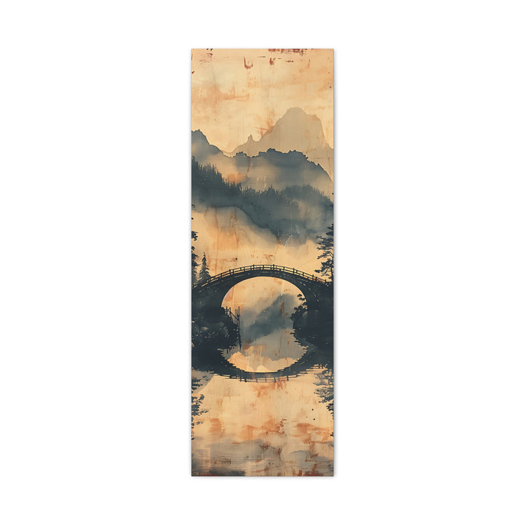 Chinese Landscape Painting Art — Misty Forest Landscape Matte Stretched Print - The Art Hub