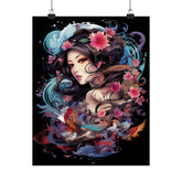 Matte Vertical Poster — Ethereal Floral Woman Art Print - The Art Hub