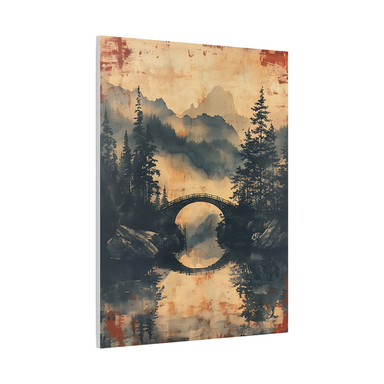 Chinese Landscape Painting Art — Misty Forest Landscape Matte Stretched Print - The Art Hub