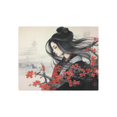 Metal Art Asian Woman with Cherry Blossoms Decorative Wall Art - The Art Hub