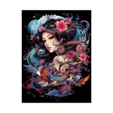 Matte Vertical Poster — Ethereal Floral Woman Art Print - The Art Hub
