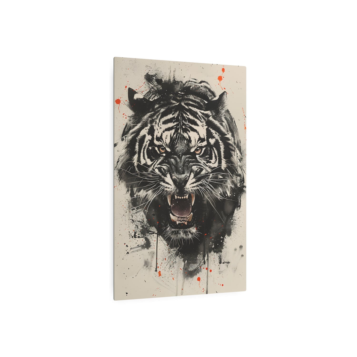 Roaring Tiger Metal Art Sign Fierce Wall Decor for Home, Office & Garage - The Art Hub