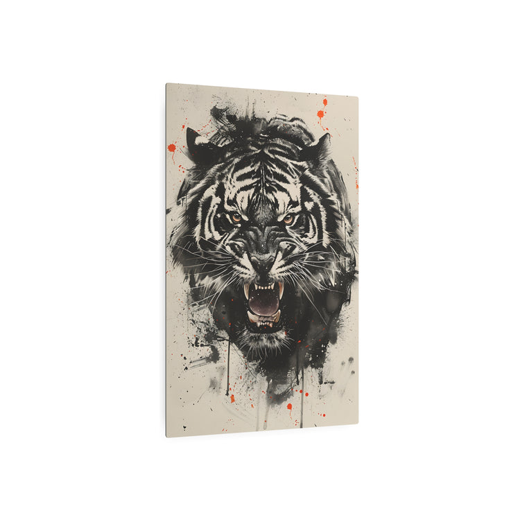 Roaring Tiger Metal Art Sign Fierce Wall Decor for Home, Office & Garage - The Art Hub