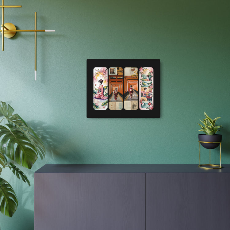 Asian Vintage Collage Metal Art - The Art Hub