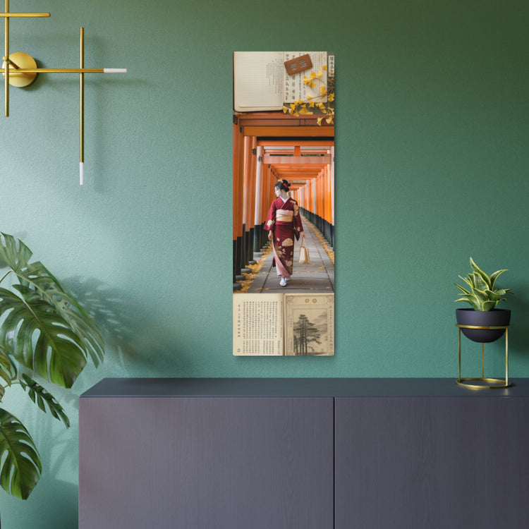 Japanese Geisha Torii Path Metal Art Sign - The Art Hub