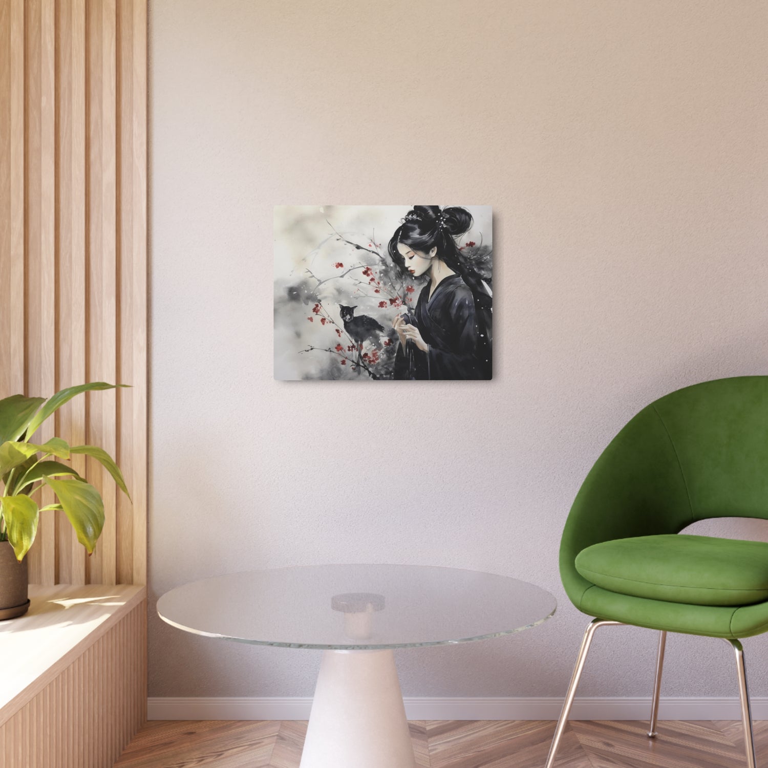 Metal Art Elegant Geisha & Cat Wall Decor - The Art Hub