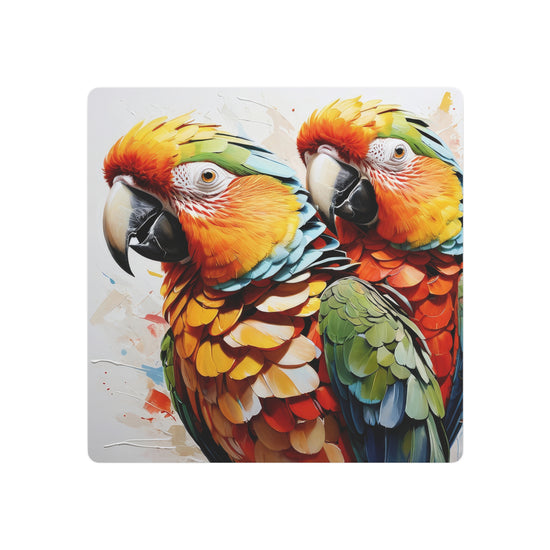 Metal Art Colorful Parrot Wall Decor, Tropical Bird Metal Print - The Art Hub