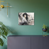 Asian Ink Painting Metal Art Serene Geisha Wall Decor - The Art Hub