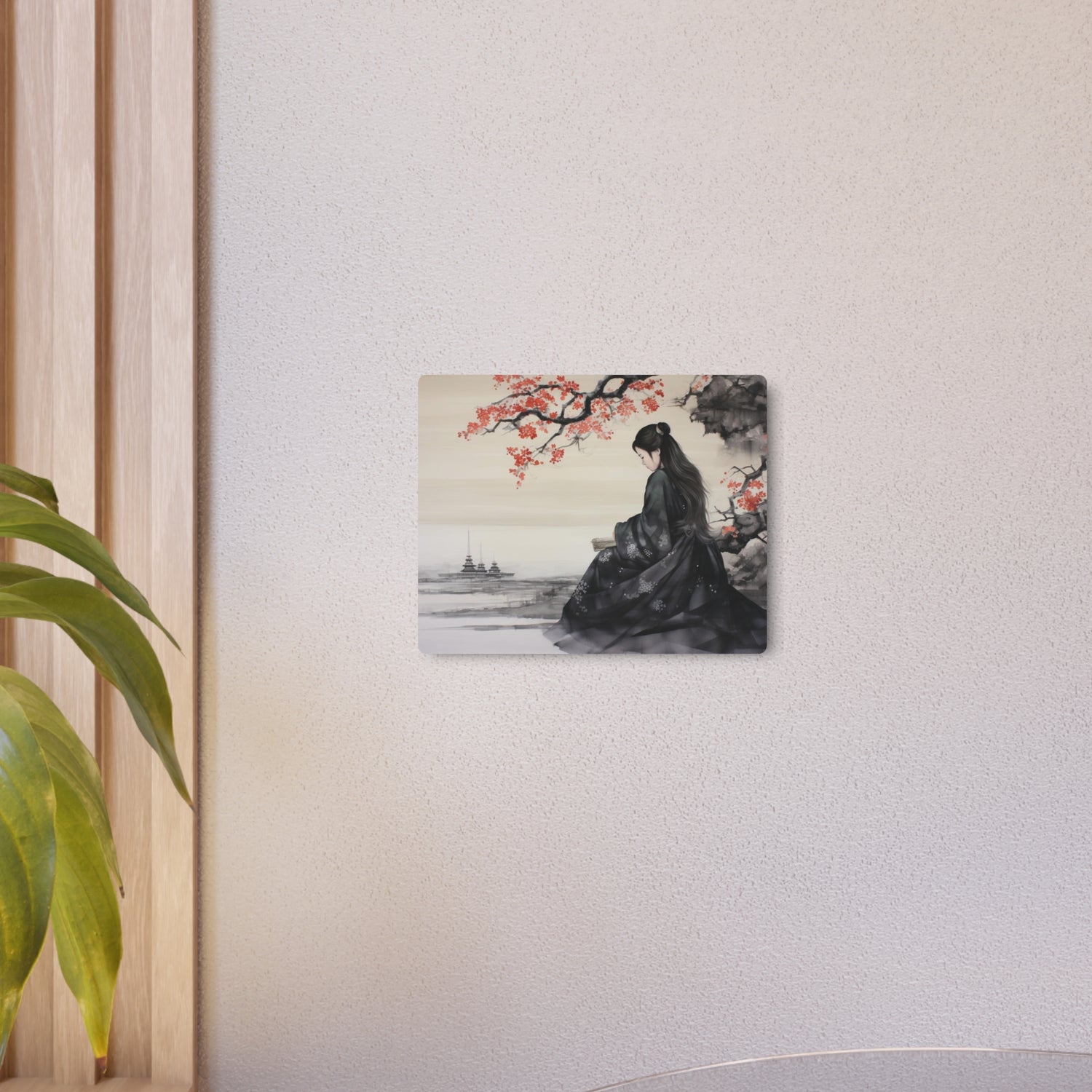 Metal Art Japanese Geisha Landscape Wall Art - The Art Hub