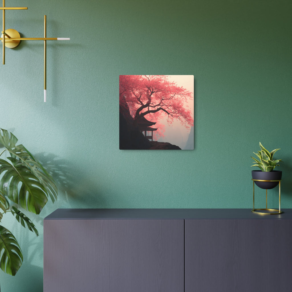 Metal Art Sign – Tranquil Cherry Blossom Zen Wall Decor