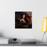 Dragon Empress Matte Poster — Dark Fantasy Portrait Wall Art - The Art Hub