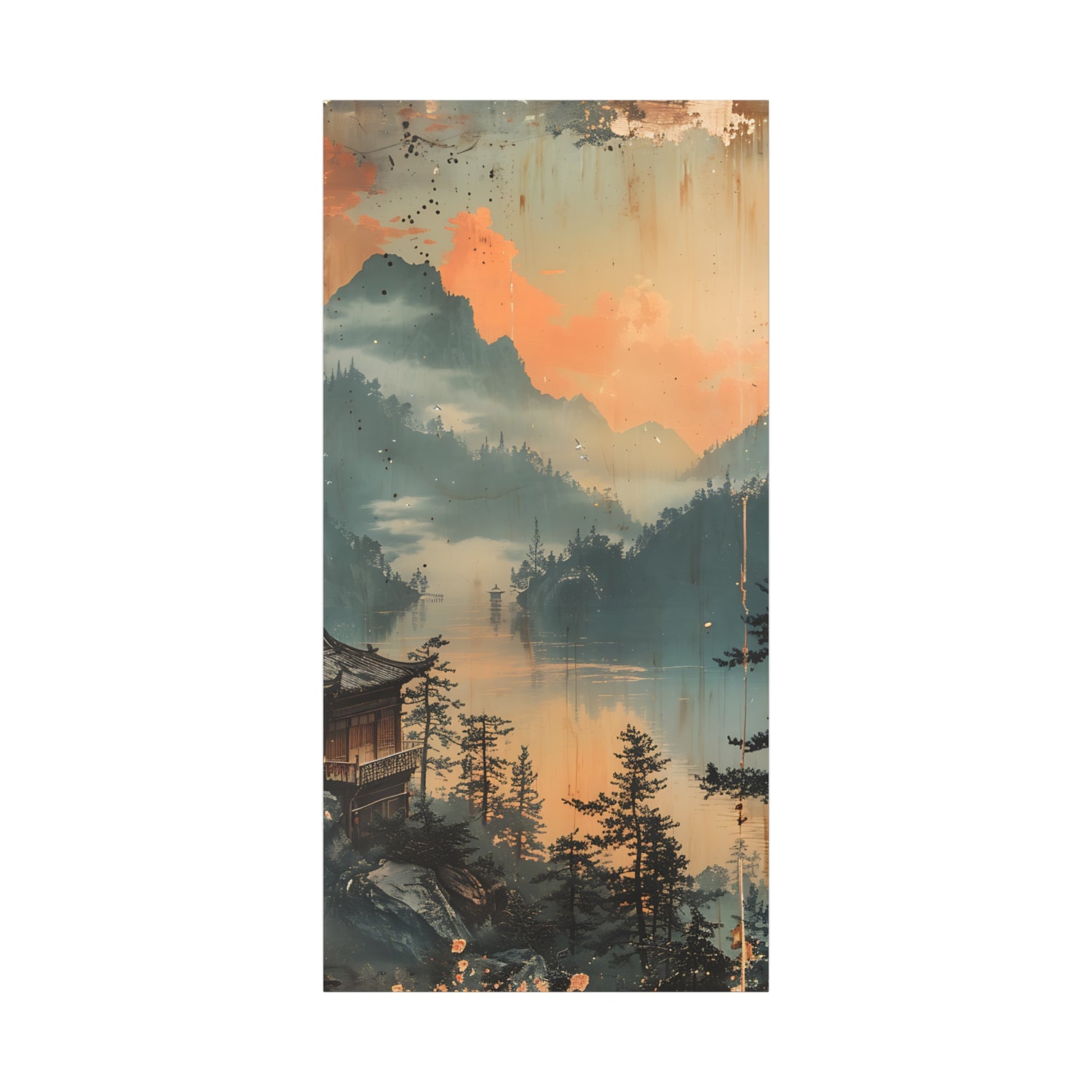Chinese Landscape Art — Tranquil Mountain Lake Landscape - The Art Hub