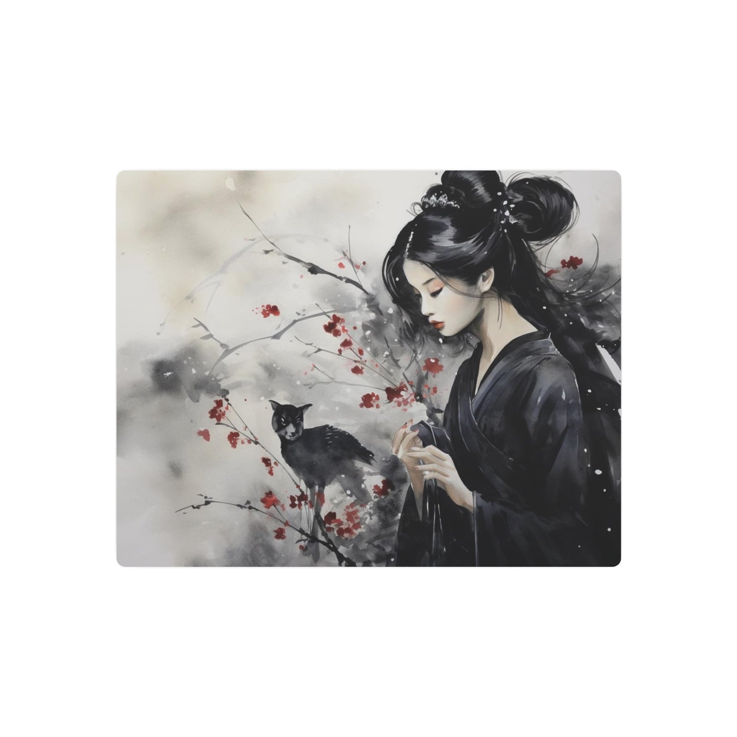 Metal Art Elegant Geisha & Cat Wall Decor - The Art Hub