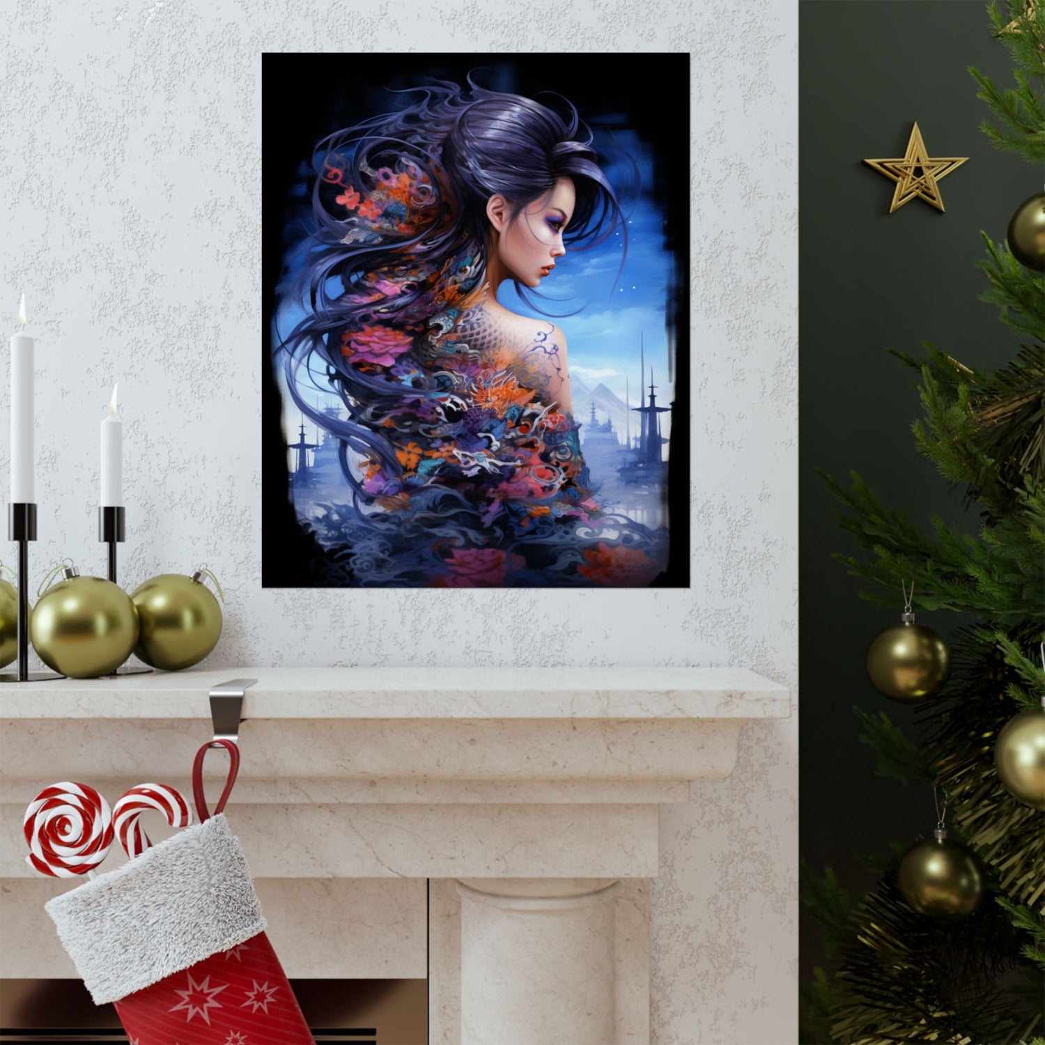 Fantasy Vertical Poster — Minimal Modern Wall Art - The Art Hub