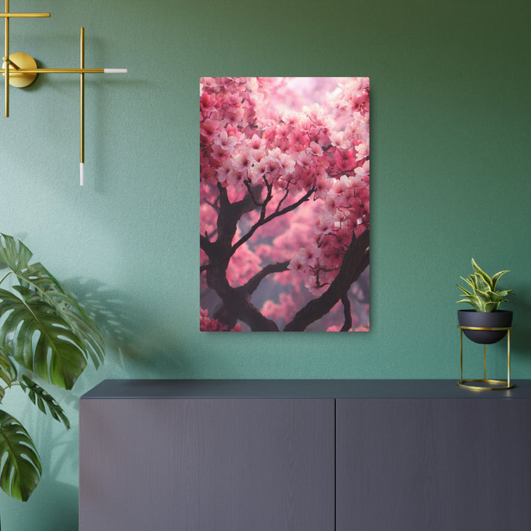 Cherry Blossom Metal Art Sign — Pink Floral Wall Decor - The Art Hub