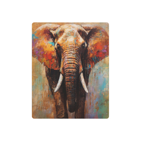 Colorful Elephant Metal Art Vibrant Wildlife Wall Decor - The Art Hub