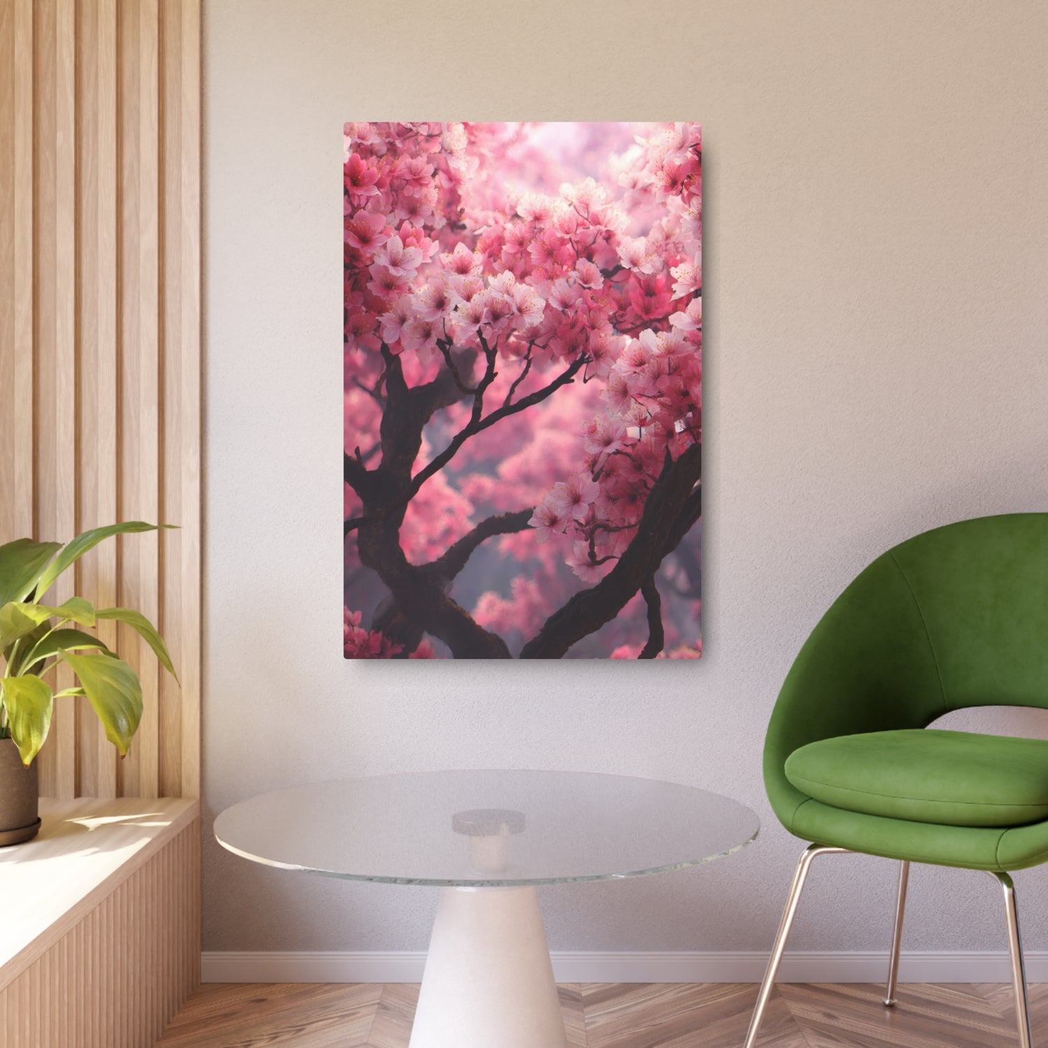 Cherry Blossom Metal Art Sign — Pink Floral Wall Decor - The Art Hub