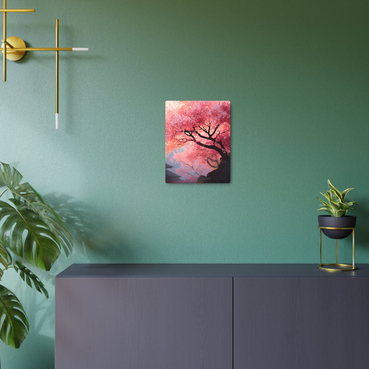 Cherry Blossom Metal Art Sign – Japanese Sakura Wall Decor - The Art Hub