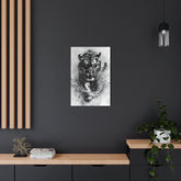 Tiger Metal Art — Dramatic Black & White Running Tiger Wall Decor - The Art Hub