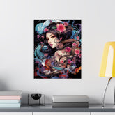 Matte Vertical Poster — Ethereal Floral Woman Art Print - The Art Hub