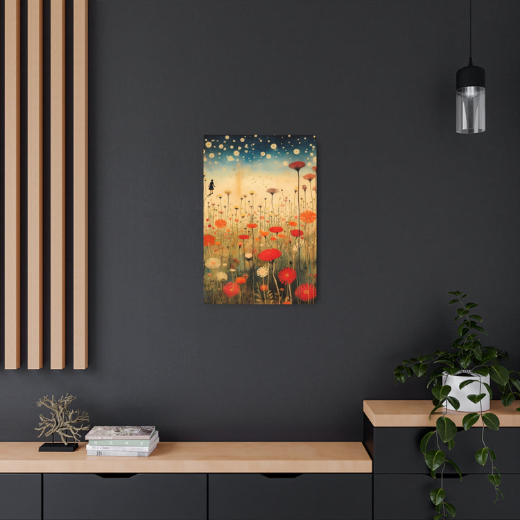 Wildflower Field Metal Art — Dreamy Poppy Meadow Wall Decor - The Art Hub
